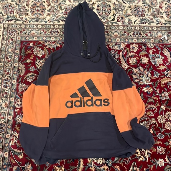 Large Navy/Orange Adidas sweatshirt - Picture 1 of 2